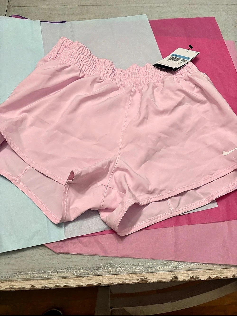 Nike One Dri-FIT Mid-Rise 3" Brief-Lined Shorts Pink Foam/White Medium